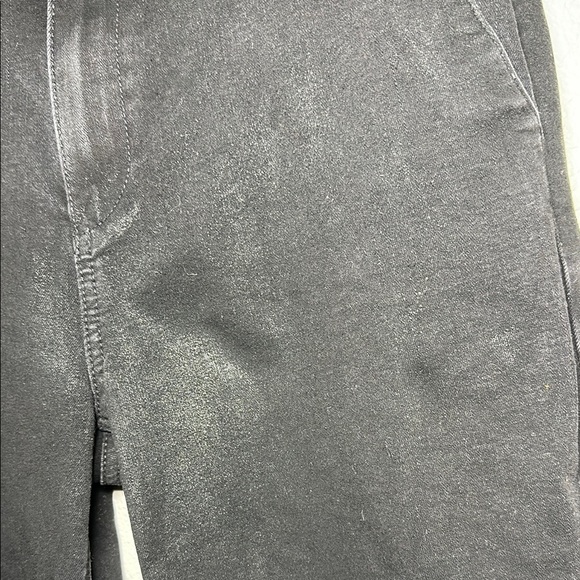 Paige Black Wax Coated Wide-Leg Cropped Pants 30 - Picture 4 of 8